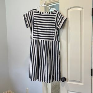 Navy and White Striped Dress - Clad & Cloth - Size M